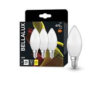 BELLALUX Lampe à LED E14 – optique mate, blanc chaud 2700K, 470 lm – remplace 40W – Lot de 3