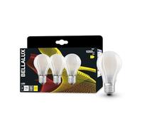 LEDVANCE Lampe LED BELLALUX E27 verre dépoli blanc chaud 2700K 1055 lm remplace ampoule 75W 3-pack