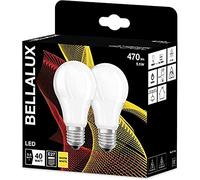 BELLALUX Lampe LED, Culot E27, Blanc chaud (2700K), Mat, Forme d'ampoule, Remplacement d'une ampoule classique 40W, Pack double