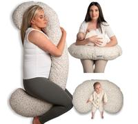 BellaMoon Coussin de grossesse en forme de C | Soutien pour le dos, les hanches, les jambes, le ventre | Coussin d'allaitement amovible | Adaptable pour l'allaitement | Housses amovibles et lavables