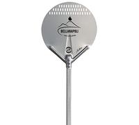 BellaNapoli - Pelle à Pizza Ronde en Aluminium Alimentaire Ø 36 cm, Manche Extensible 65-120 cm pour Four à Bois et Électrique, Accessoire de Cuisson Léger et Précis