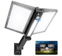 Bellanny 200W Solaire Exterieur Lampadaire, 180LED/3Modèle Lampe Solaire Exterieur Avec Capteur de Mouvement, Étanchéité IP65 Projecteur Solaire Exterieur pour Jardin Patio Chemin