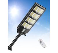 Bellanny 600W Lampe Solaire Exterieur - 468 LED Solaire Exterieur Lampadaire, 6500K DéTecteur de Projecteur LED Jardin Lampe avec TéLéCommande, IP65 Impermable Pour Rue Garage Éclairage public
