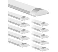 Bellanny Lot de 10 Réglette LED Étanche 60CM, Plafonnier Extérieur 20W 2400LM Blanc Froid 6500K, Tube Néon Aluminium et PC pour Bureau, Entrepôt, Garage, Sous-sol, Atelier