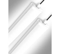Bellanny Lot de 2 Neon LED 115cm 40W 4000LM Reglette LED, 6500K Blanc Froid Tube LED - Étanche IP65 Neon Led Garage pour Armoires, Ateliers, Sous-Sols, Bureaux, Grands Magasins