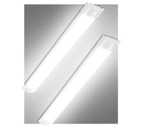 Bellanny Lot de 2 Réglette LED Étanche 120CM, Plafonnier Extérieur 40W 4800LM Blanc Froid 6500K, Tube Aluminium et PC pour Bureau, Entrepôt, Garage, Sous-sol, Atelier