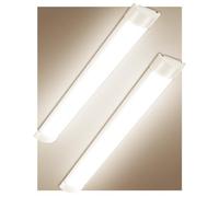 Bellanny Lot de 2 Réglette LED étanche 30CM, Plafonnier Exterieur LED 10W 1200LM Blanc Neutre 4500K, Neon Tube LED Aluminium et PC Luminaire pour Bureau, Entrepôt, Garage, Sous-sol, Atelier.