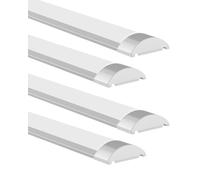 Bellanny Lot de 4 Réglette LED étanche 115CM, Plafonnier Exterieur LED 40W 4800LM Blanc Neutre 4500K, Neon Tube LED Aluminium et PC Luminaire pour Garage, Entrepôt, Bureau, Sous-sol, Atelier