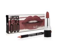 Bellapierre Lipstick & Liner Duo | Lips a levres mat et a levres richement pigmentes | Non toxique et sans paraben | Huile et cruaute libre | For