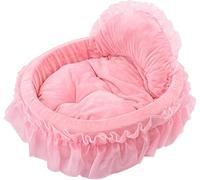 BeLlaq Coussin pour Chats ou Petits Chiens, Panier pour Chien, Lit pour Chat Peluche Lavable, Confortable pour Animaux de Compagnie pour Dormir à L'IntéRieur en Hiver