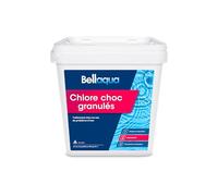 BELLAQUA - Chlore Choc Piscine 5 kg en Granulés - Désinfection Rapide Eau Verte & Eau Trouble - Traitement Intensif pour Piscine & Spa