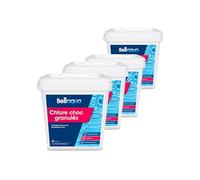 BELLAQUA Chlore Choc Piscine & Spa 20kg Chlore Rapide & Entretien Régulier | Facile à utiliser, 200g / 10 m³ en traitement choc, 50g / 10 m³ en entretien régulier, compatible piscine et spa