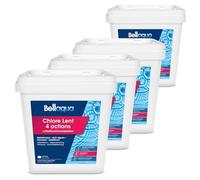 BELLAQUA Chlore Lent Multifonction Piscine 4 x 5kg Galet Traitement Complet