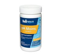 BELLAQUA pH-Moins 1,5 kg Granulés pH- Piscine et Spa Réducteur pH Rapide | Facile à utiliser, doseur inclus, verser directement dans l'eau, 100g / 10 m³ baisse pH de 0,1, compatible piscine et spa