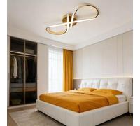 Bellastein 80cm Plafonnier moderne Plafonnier LED à télécommande dimmable salle à manger Suspension Lampe créative plafonnier moderne salon chambre à coucher suspension, lampe de cuisine (Or, L68cm)