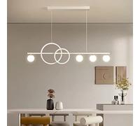 Bellastein Lampe à suspension LED lampe de table lampe de cuisine lampe à suspension dimmable lampe à suspension LED moderne table à manger salon lampe à suspension réglable en hauteur (blanc, L95cm)