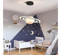 Bellastein Lampe à suspension pour chambre d'enfant moderne LED dimmable pour fille garçon chambre à coucher décoration lampe à chambre à coucher réglable en hauteur (orange)