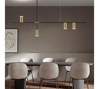 Bellastein LED Lampe à Suspension Moderne E27 - Table à Manger, Salon, Bureau - Design Spotlight (Noir, 4 Flammes)