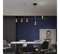 Bellastein LED Lampe à Suspension Moderne E27 - Table à Manger, Salon, Bureau - Design Spotlight (Noir, 5 Flammes)