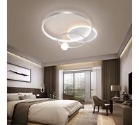 Bellastein Plafonnier LED dimmable salle de travail plafonnier salon pendentif moderne chambre à coucher télécommande LED plafonnier Chambre d'enfants cuisine lampe de bureau (blanc, L52cm)