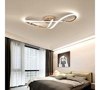 Bellastein Plafonnier LED plafonnier salon dimmable plafonnier lampe de salon moderne avec télécommande chambre à coucher suspension chambre à coucher salle à manger cuisine éclairage (or, L80cm)