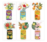 Bellatoi 6 Pièces Peinture Numero Adulte, Creation Adulte pour Débutants, Paint by Numbers avec Pinceaux et Pigment 20x30 cm (sans Cadre)