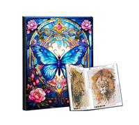 Bellatoi Classeur de rangement pour peinture diamant, Papillon A3, A3, Album multicolore