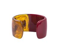 BELLAY Bracelet de Manchette en résine Vintage Bracelets for Bracelet Large Ouvert en Acrylique coloré Breloques Femme Simple fête Bijoux de Mode (Color : Red, Size : 7.7 * 4cm)