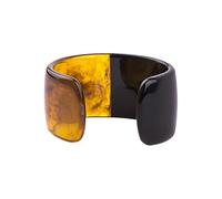 BELLAY Bracelet de Manchette en résine Vintage Bracelets for Bracelet Large Ouvert en Acrylique coloré Breloques Femme Simple fête Bijoux de Mode (Color : Svart, Size : 7.7 * 4cm)