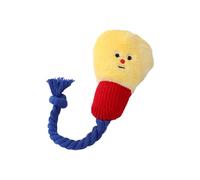 Belle ampoule conçoit un jouet à mâcher en corde de coton pour animaux de compagnie, anneau de dentition en peluche grinçant, jouet à mâcher, aide nettoyage des dents, activité de liaison, anneau