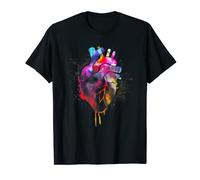 Belle Aquarelle Coeur Organe Corps Humain Anatomie T-Shirt