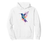 Belle Aquarelle Colibri colorée pour Amoureux des Oiseaux Sweat à Capuche