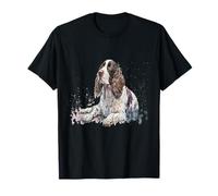 Belle Aquarelle Portrait d'épagneul Springer Anglais T-Shirt