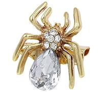 Belle araignée petite broche alliage revêtement broche femme bijoux accessoires broche verre accessoires élégant et populaire