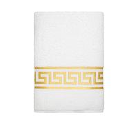 Belle Arti Lot de 4 serviettes de douche en coton éponge moelleux - 30 x 50 cm + 50 x 100 cm + 70 x 140 cm + 100 x 150 cm - Blanc