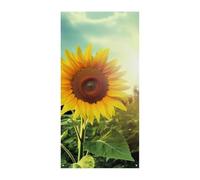 Belle bannière de couverture de porte tournesol 90 x 180 cm bannières de fête panneau de bienvenue saisonnier décoration verticale à suspendre pour porche entrée jardin décoration