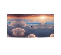 Belle bannière de fête imprimée avion, décorations pour toutes les occasions, pour Thanksgiving, fêtes d'anniversaire et plus encore