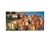 Belle bannière de fête imprimée Italie, panneau d'anniversaire, Nouvel An, décorations de fête de Noël.