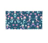 Belle bannière de fête imprimée sirène, bannière pour tous les événements, drapeaux lumineux pour anniversaire, Thanksgiving et plus encore