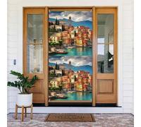 Belle bannière de porte imprimée italienne, décoration de vacances réutilisable pour Halloween, Noël, fêtes