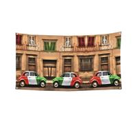 Belle bannière décorative imprimée Italie - 90 x 180 cm, adaptée pour les réunions de famille, les cérémonies de remise de diplôme, la décoration murale de photo de fond