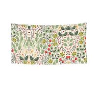 Belle bannière d'intérieur et d'extérieur avec impression de fleurs, panneau décoratif de vacances avec 4 œillets métalliques, atmosphère festive