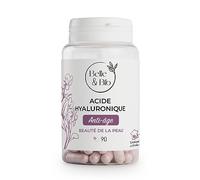 BELLE&BIO - Acide Hyaluronique avec Collagène Marin + Vitamine C + Vitamine E - 90 Gélules - Complément Alimentaire pour Peau Mature et Hydratation - Fabriqué en France
