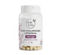 BELLE & BIO Acide Hyaluronique Liposomal - Complément Alimentaire - Forme Liposomale avec Vitamine C - Anti-âge - Beauté - 90 Gélules - Fabriqué en France