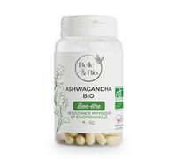 Belle&Bio Ashwagandha KSM-66® 1000 mg, Résistance physique et émotionnelle, 90 Gélules Vegan, Fabriqué en France