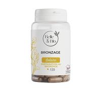 Belle&Bio Bronzage & Formation du Collagène - Vitamines C & E, Anti-Oxydant, Riche en Urucum - 120 Gélules - Cure 1 Mois