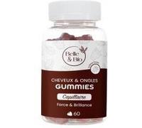 Belle&Bio - Gummies Cheveux & Ongles - Réduit la casse et améliore la résistance des ongles - Compléments Alimentaires - Made in France - Zinc, Vitamine B12, B9, B8, C, B6 - Cure 1 mois - 60 Gummies