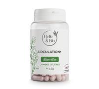 BELLE&BIO - Circulation & Jambes Lourdes - Circulation + - Complément Alimentaire - 120 Gélules - Cure 1 Mois - Fabriqué en France