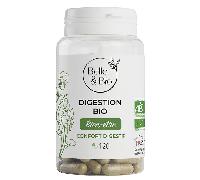 DIGESTION & TRANSIT INTESTINAL - Digestion Bio - 4 plantes Bio certifiées Ecocert - 120 gélules - Cure 1 mois - Complément alimentaire BELLE&BIO - Fabriqué en France