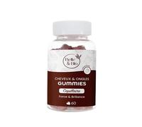 Belle&Bio - Gummies Cheveux & Ongles - Réduit la casse et améliore la résistance des ongles - Compléments Alimentaires - Made in France - Zinc, Vitamine B12, B9, B8, C, B6 - Cure 1 mois - 60 Gummies